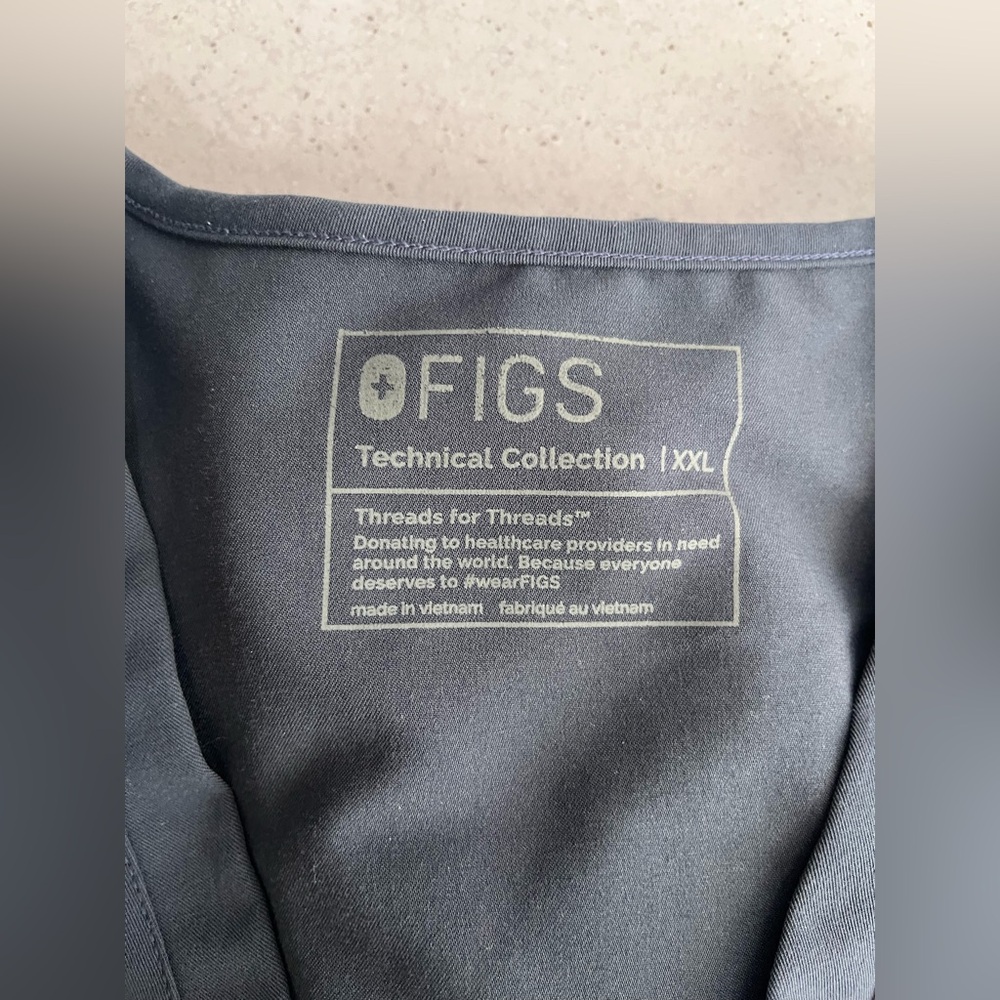 FIGS Zamora Scrub Set Jogger Pants & Shirt Top Night Sky Blue Women 2XL Medical - Picture 5 of 16